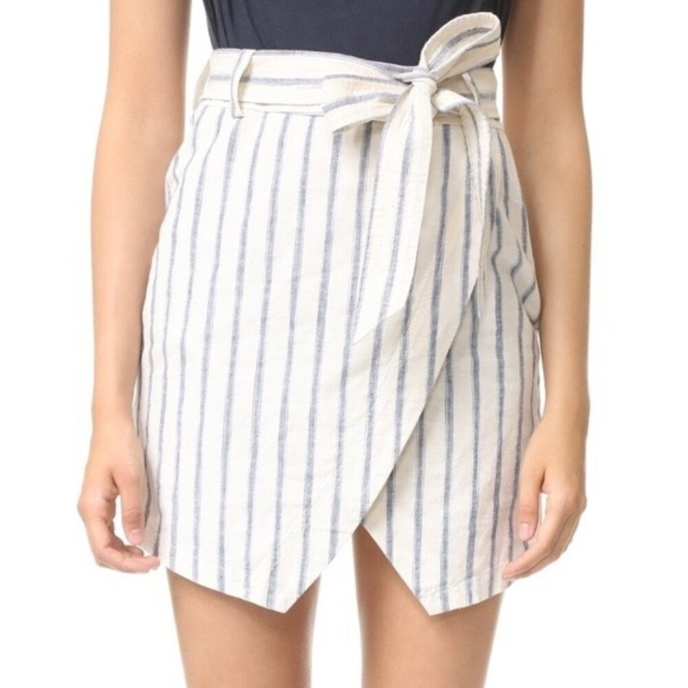 Madewell Portside Stripe Skirt NWT Size 8 Coastal Summer Chic Minimalist